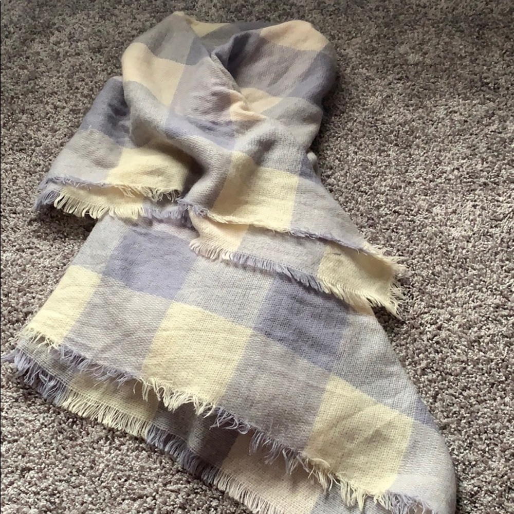 Purple&White blanket scarf